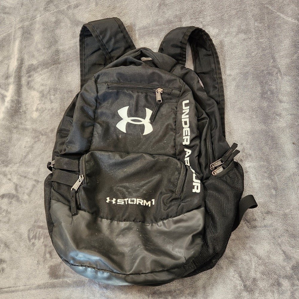 Under Armour Storm 1 Backpack Black‎ Water Resistant School Bag Laptop